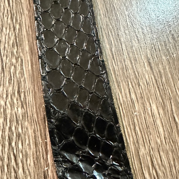 Vintage black leather belt - Picture 10 of 11